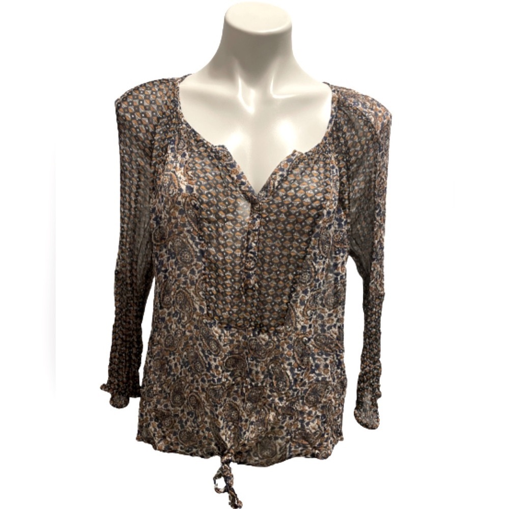 Lucky Brand Peasant Boho Chic Blouse